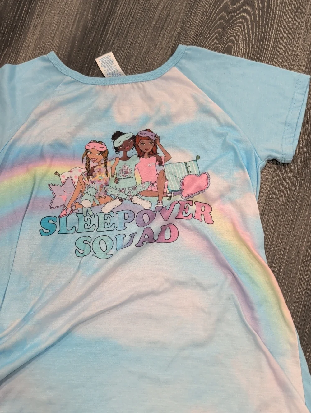 The Children's Place Pastel Blue Rainbow Sleepover Tee